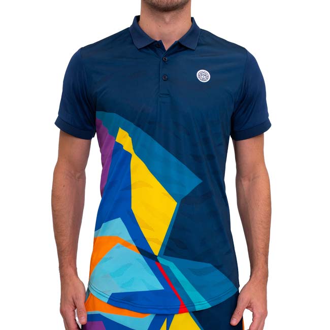 40%OFF在庫処分特価】「海外サイズ」BIDI BADU(ビディバドゥ) 2024 FA メンズ TWIGGY ツイッギー ゲームポロシャツ M1350008-DBLMXDブルー×ミックス(24y7mテニス用ゲームウェア)