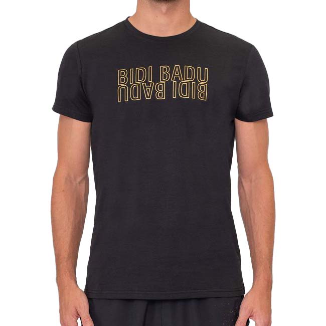 45%OFF在庫処分特価】「海外サイズ」BIDI BADU(ビディバドゥ) 2024 SS メンズ PARIS2024 全仏オープン チル 半袖Tシャツ ロゴプリント M1620023-BKGLD BK×ゴールド(24y5mテニス)