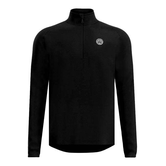 50%OFF在庫処分特価】「海外サイズ」BIDI BADU(ビディバドゥ) メンズ CREW ハーフジップ 長袖シャツ 「定番」 M1330001-BK ブラック(23y1mテニス)