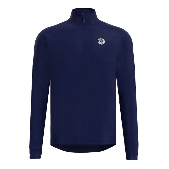 50%OFF在庫処分特価】「海外サイズ」BIDI BADU(ビディバドゥ) メンズ CREW ハーフジップ 長袖シャツ 「定番」 M1330001-DBL ダークブルー(23y1mテニス)