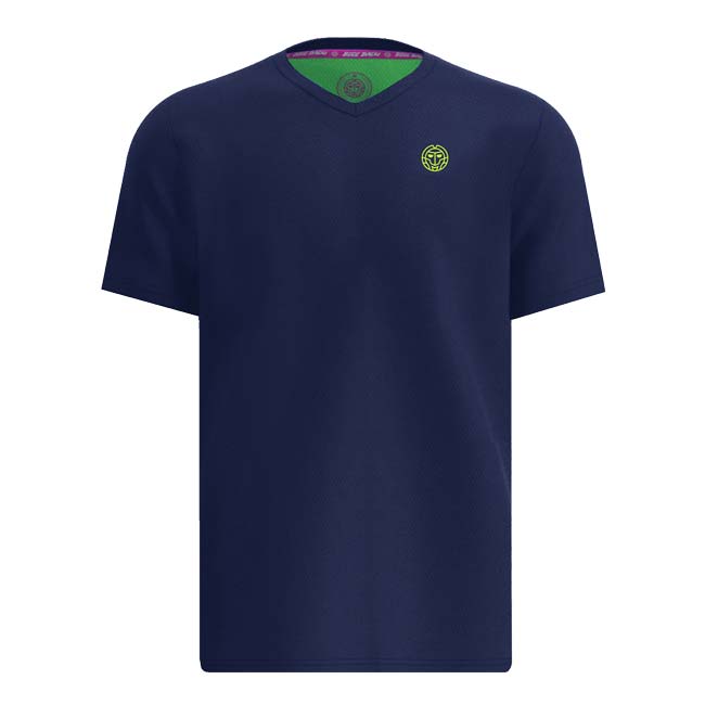 40%OFF在庫処分特価】「海外サイズ」BIDI BADU(ビディバドゥ) メンズ CREW インサイドアウト Vネック 半袖Tシャツ 「定番」 M1620004-DBLLM ダークブルー×LM(23y1mテニス)