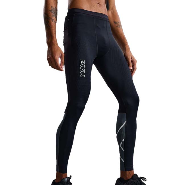 【10％OFFマジッククーポン対象】2XU(ツータイムズユー) 2024 メンズ ライトスピードリアクトコンプレッション タイツ MCSコンプレッションロングタイツ MA7049B-BLK／WRF(24y9mトレーニング)