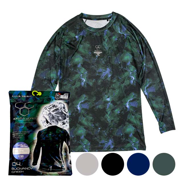 【日本サイズ】コトブキニット(KTBK) 2026 SS メンズ ボクラワークスフィロソフィ 接触冷感グラフィック長袖クルーネックコンプレッション 3613(26y4m)