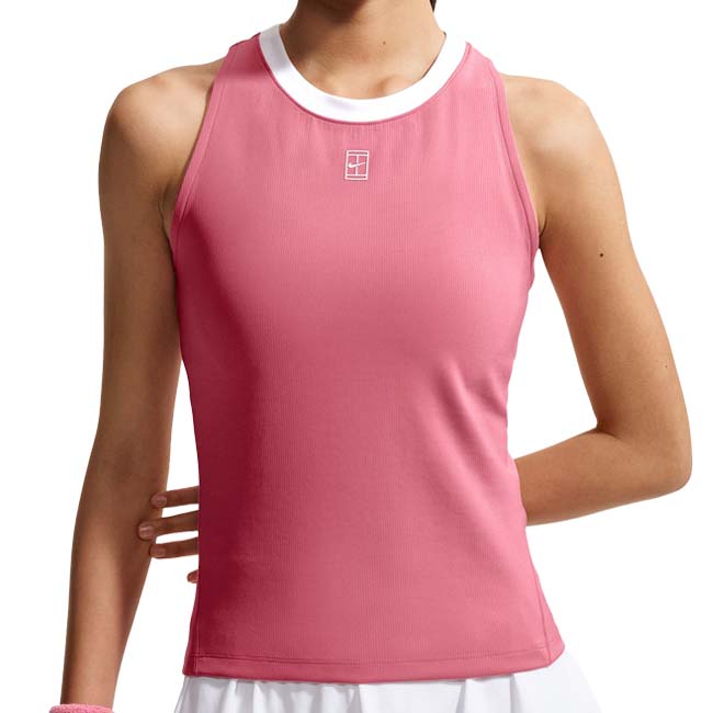 【日本サイズ】ナイキ(NIKE) 2026 SU レディース コートアドバンテージ ゲームタンクトップ FZ6658-641 ピオニー×ホワイト(26y4mテニス用ゲームウェア)