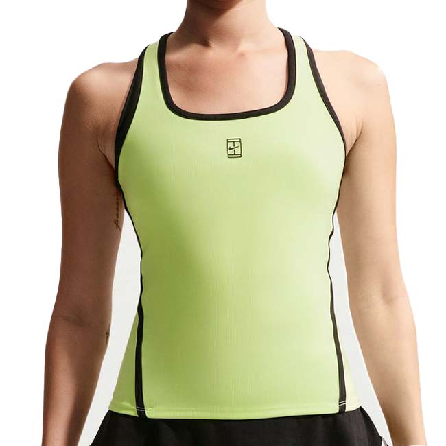 【日本サイズ】ナイキ(NIKE) 2026 SP レディース アドバンテージ Dri-FIT ゲームタンクトップ II3607-736 Lレモンツイスト×BK(26y1mテニス用ゲームウェア)