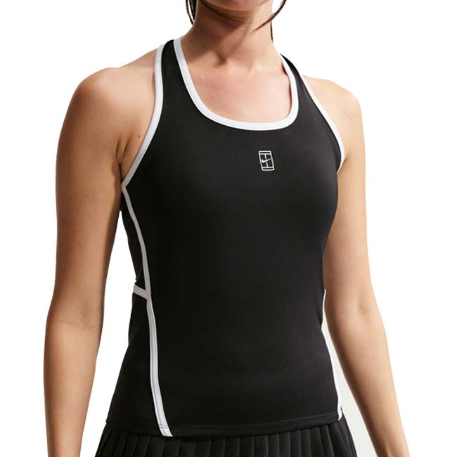 【日本サイズ】ナイキ(NIKE) 2026 SP レディース アドバンテージ Dri-FIT ゲームタンクトップ II3607-010 ブラック×ホワイト(26y1mテニス用ゲームウェア)