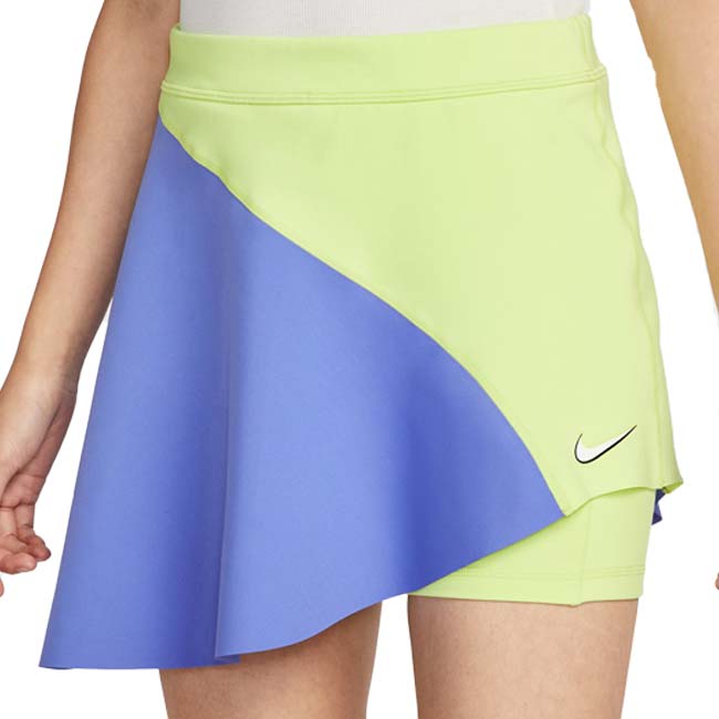 【日本サイズ】ナイキ(NIKE) 2026 SP レディース コート スラム Dri-FIT ゲームスコート II3234-736 LレモンT×サファイア(26y1mテニス用ゲームウェア)