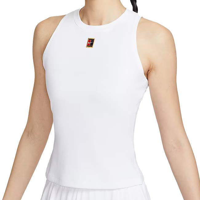 【日本サイズ】ナイキ(NIKE) 2025 SU レディース コート スラム Dri-FIT LN ゲームタンクトップ FZ6764-100 ホワイト(25y6mテニス用ゲームウェア)