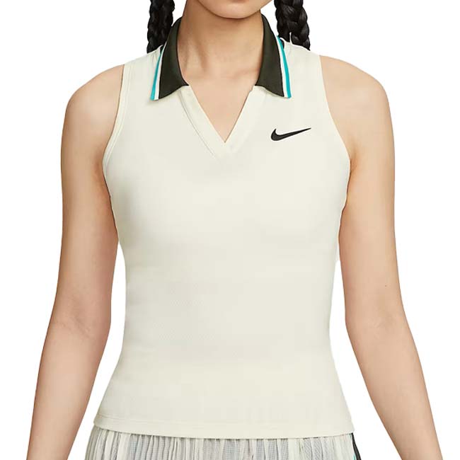 【日本サイズ】ナイキ(NIKE) 2025 SU レディース コート スラム Dri-FIT RG ゲームタンクトップ 全仏オープン FZ6753-110(25y5mテニス用ゲームウェア)