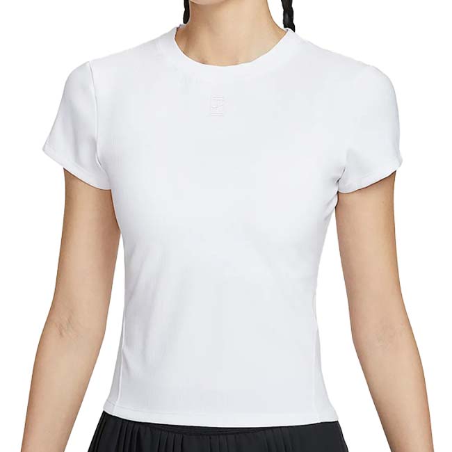 【日本サイズ】ナイキ(NIKE) 2025 SP レディース コートアドバンテージ ショートスリーブ ゲームシャツ HQ2995-100ホワイト×WH(25y4mテニス用ゲームウェア)