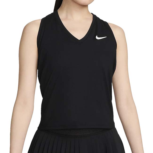 売切りセール！【日本サイズ】ナイキ(NIKE) 2024 SP レディース コート ビクトリー タンクトップ CV4785-010 ブラック×ホワイト(24y3mテニス)