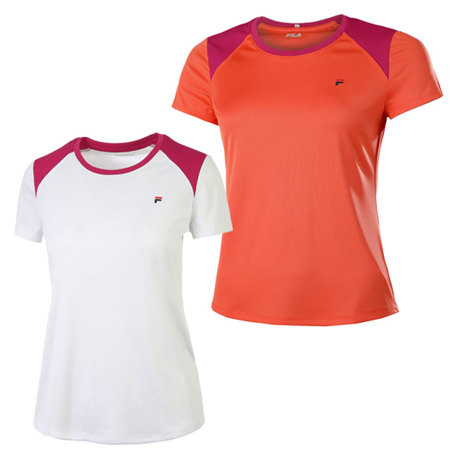 在庫処分特価】【ＵＳサイズ】FILA(フィラ) レディース Josephine(ジョゼフィーヌ) 半袖Tシャツ XFL229174(22y1mテニス)