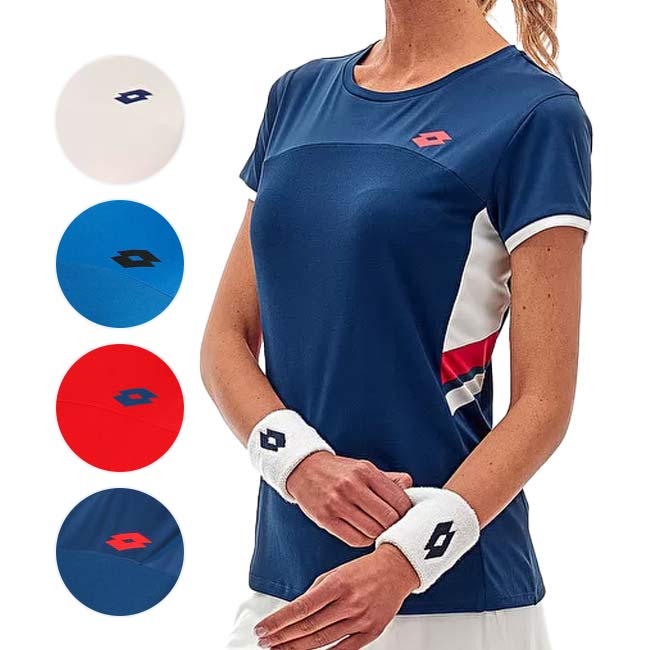 【EUサイズ】ロット(LOTTO) レディース SQUADRA スクアドラ W III 半袖Tシャツ 218795(24y3mテニス)