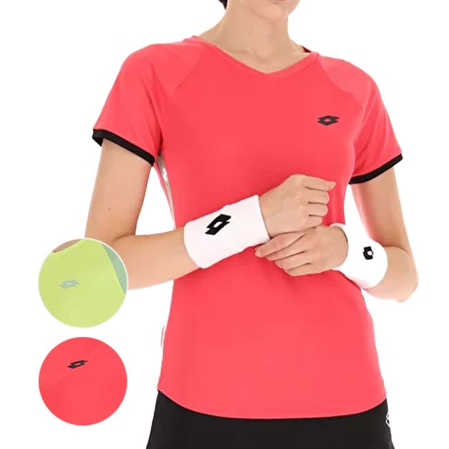 【EUサイズ】ロット(LOTTO) レディース SUPERRAPIDA スーパーラピダ W VI 半袖Tシャツ 218840(24y3mパデル)