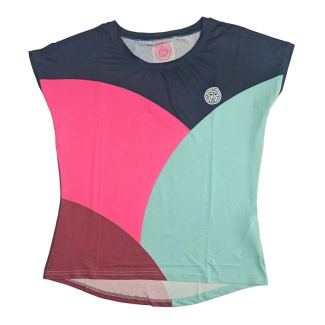【TIMESALE】30%OFF在庫処分特価】【海外サイズ】BIDI BADU(ビディバドゥ) 2025 FW レディース Bubble バブル キャップスリーブ ゲームシャツ W1620037-DBLPKAQ(25y9mテニス用ゲームウェア)
