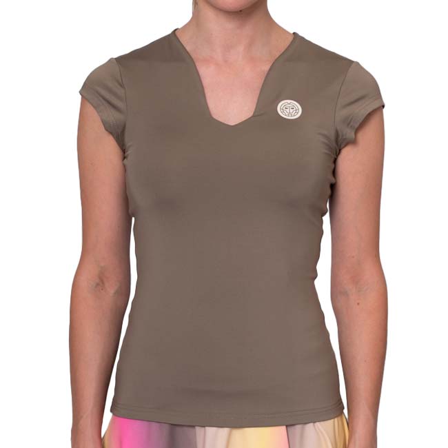 35%OFF在庫処分特価】【海外サイズ】BIDI BADU(ビディバドゥ) 2025 SP レディース SPECTRUM スペクトラム Vネック ゲームシャツ W1620033-LBW(25y2mテニス用ゲームウェア)