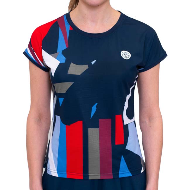 40%OFF在庫処分特価】「海外サイズ」BIDI BADU(ビディバドゥ) 2024 FA レディース NEW YORK 全米OP キャップスリーブ ゲームシャツ W1620024-DBLRDBL(24y8mテニス用ゲームウェア)