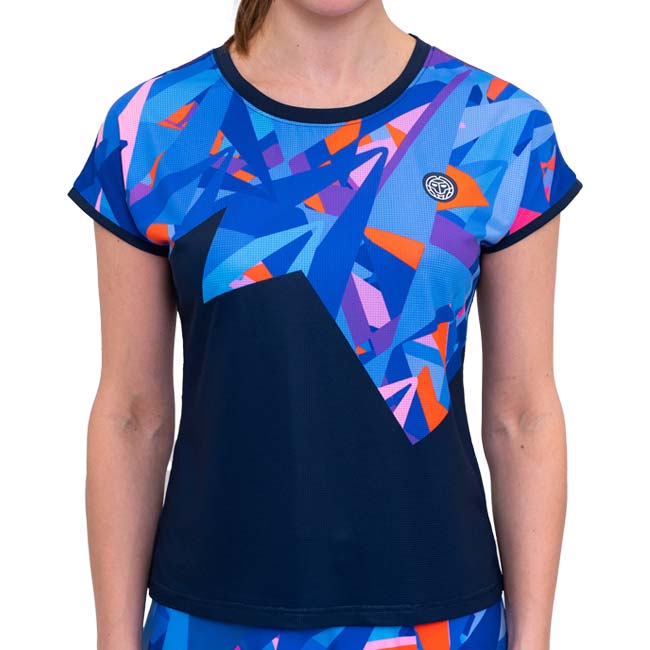 40%OFF在庫処分特価】「海外サイズ」BIDI BADU(ビディバドゥ) 2024 FA レディース SPIKE キャップスリーブ ゲームシャツ W2620026-DBLBL Dブルー×BL(24y6mテニス用ゲームウェア)