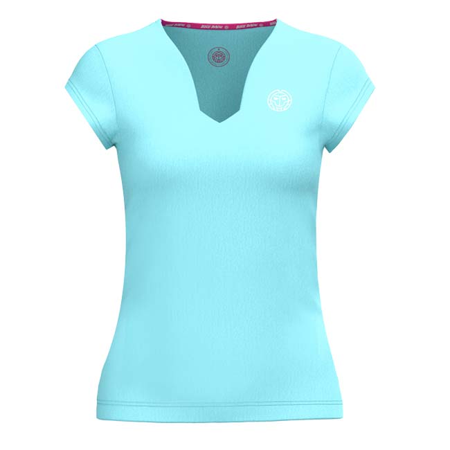 45%OFF在庫処分特価】「海外サイズ」BIDI BADU(ビディバドゥ) 2024 SS レディース BEACH SPIRIT ビーチスピリット Vネック 半袖Tシャツ W1620019-AQ アクア(24y2mテニス)