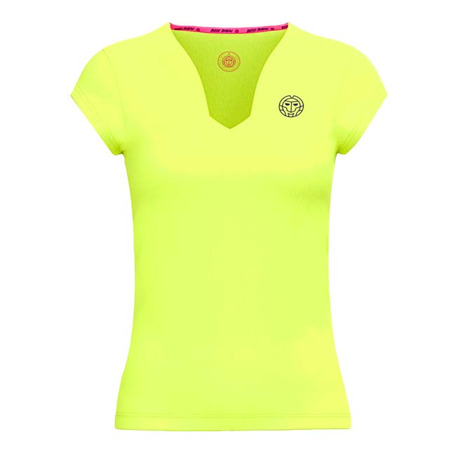 45%OFF在庫処分特価】「海外サイズ」BIDI BADU(ビディバドゥ) 2024 SS レディース BEACH SPIRIT ビーチスピリット Vネック 半袖Tシャツ W2620019-NYW ネオンイエロー(24y2mテニス)