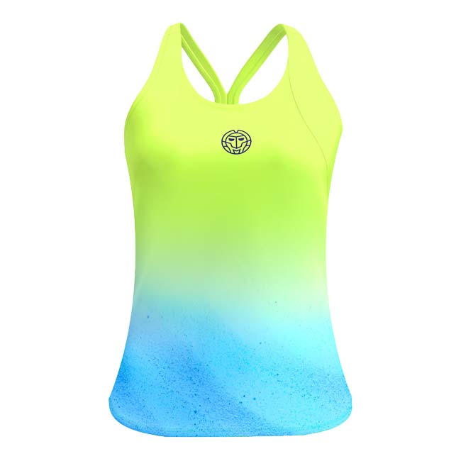 45%OFF在庫処分特価】「海外サイズ」BIDI BADU(ビディバドゥ) 2024 SS レディース BEACH SPIRIT ビーチスピリット タンクトップ W2580023-NYWAQ N.イエロー×アクア(24y2mテニス)