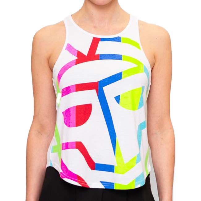 50%OFF在庫処分特価】「海外サイズ」BIDI BADU(ビディバドゥ) 2023 FA レディース NEW YORK 全米オープン チル タンクトップ W1580012-WHMX ホワイト×ミックス(23y8mテニス)