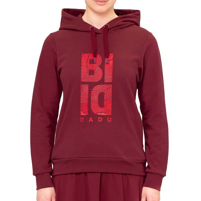 50%OFF在庫処分特価】「海外サイズ」BIDI BADU(ビディバドゥ) 2023 FA レディース PROTECTED LEAFS チル フーディ フード付きスウェット W1270007-BO ボルドー(23y7mテニス)