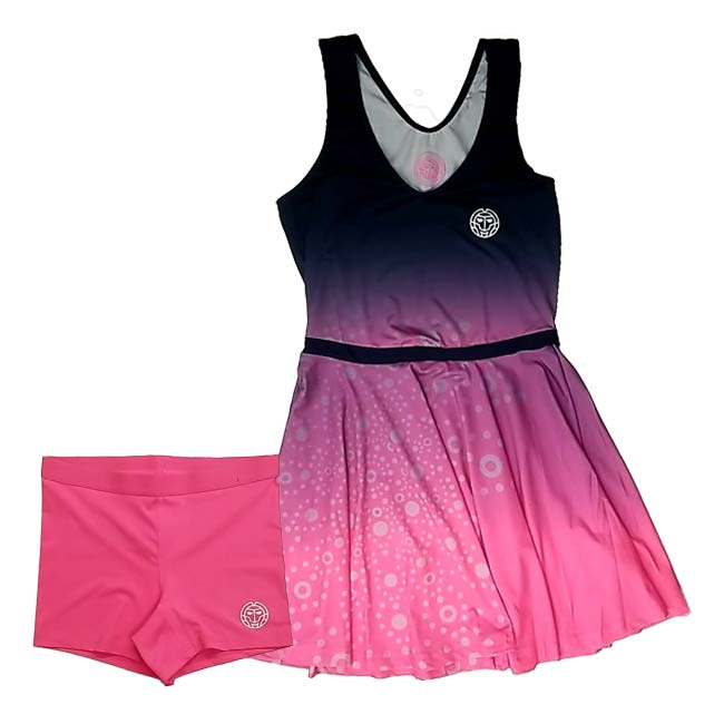 60%OFF在庫処分特価】「海外サイズ」BIDI BADU(ビディバドゥ) 2023 SP レディース COLORTWIST 2 in 1 ゲームドレス W1300001-PKDBL ピンク×ダークブルー(23y2mテニス)