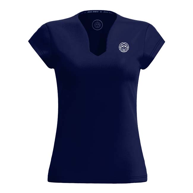 40%OFF在庫処分特価】「海外サイズ」BIDI BADU(ビディバドゥ) レディース CREW Vネック 半袖Tシャツ 「定番」 W1620004-DBL ダークブルー(23y1mテニス)