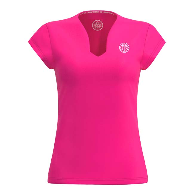 40%OFF在庫処分特価】「海外サイズ」BIDI BADU(ビディバドゥ) レディース CREW Vネック 半袖Tシャツ 「定番」 W1620004-PK ピンク(23y1mテニス)