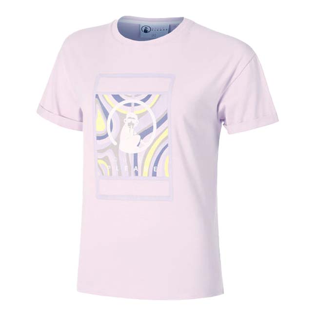 【海外サイズ】QUIET PLEASE(クワイエットプリーズ) 2025 SS レディース マインドスワールコート 半袖プリントTシャツ QP110200-533 オーキッド(25y7mテニス)