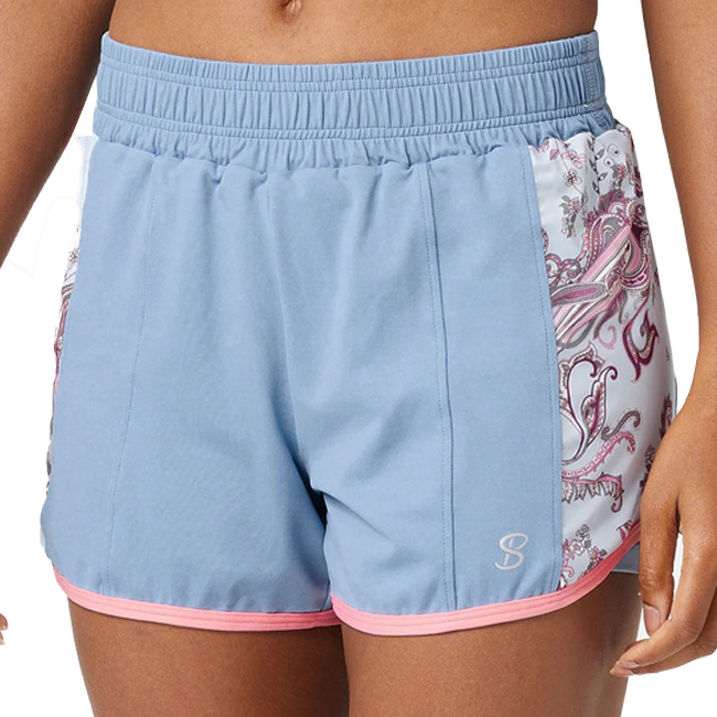 【ＵＳサイズ】Sofibella(ソフィベラ) レディース Sweet Shots プリント切替 ショートパンツ 2096-PTG パタゴニア(22y10mテニス)