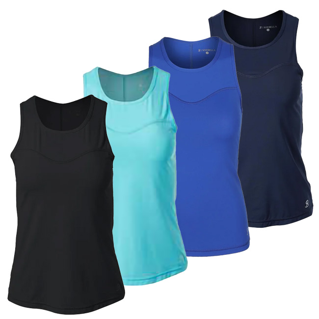 【ＵＳサイズ】Sofibella(ソフィベラ) レディース Bella LITE ベラライト レーサーバック タンクトップ 3002(22y7mテニス)