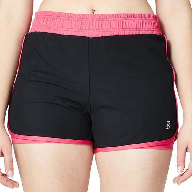 【ＵＳサイズ】Sofibella(ソフィベラ) レディース Phoenix ショートパンツ 2025-BLK ブラック(22y2mテニス)