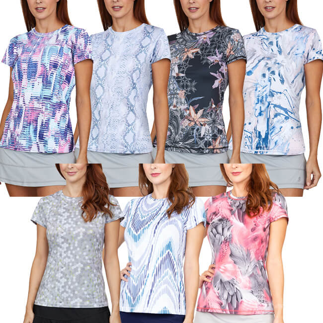 【ＵＳサイズ】Sofibella(ソフィベラ) レディース UV Feather 半袖Tシャツ 7012F(22y2mテニス)