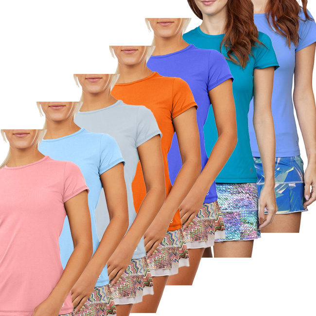 【ＵＳサイズ】Sofibella(ソフィベラ) レディース UV Colors 半袖Tシャツ 7012(22y2mテニス)