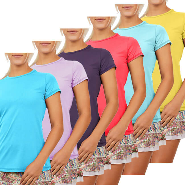 【ＵＳサイズ】Sofibella(ソフィベラ) レディース UV Colors 半袖Tシャツ 7012(22y2mテニス)