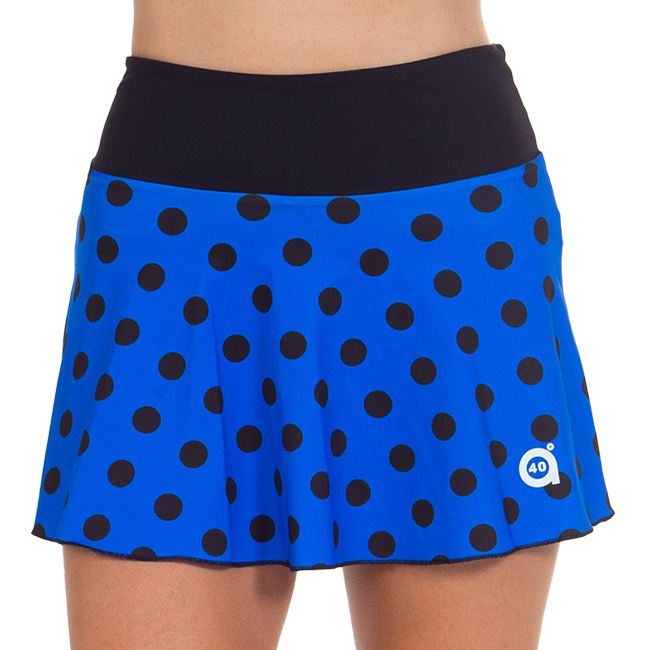 「海外サイズ」A40GRADOS レディース ドット柄プリント スカート 1954MFFULL-ブルー×ブラック(22y10mテニス)