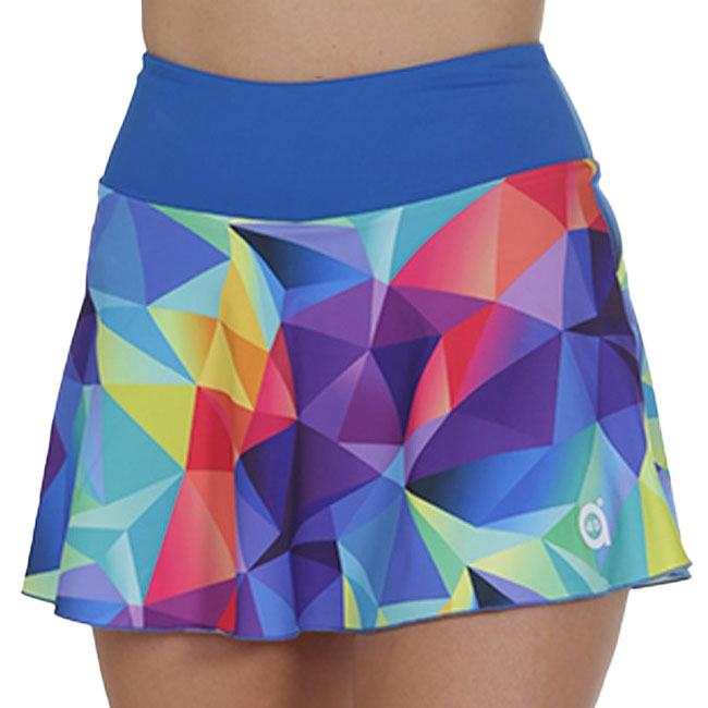 「海外サイズ」A40GRADOS レディース プリズム柄 スカート 1936MFFULLP-ブルー(22y5mテニス)