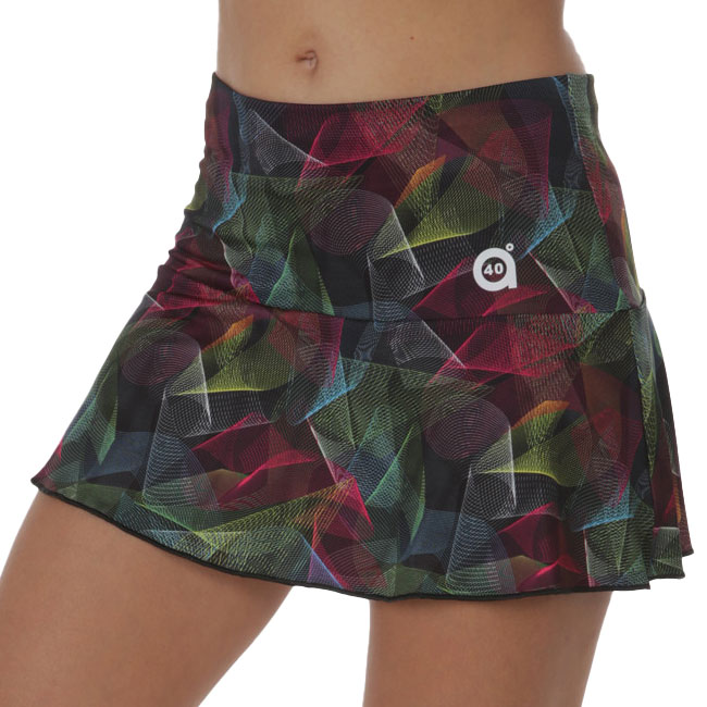 「海外サイズ」A40GRADOS レディース グラデーション柄 LENA レナ スカート MFLENA-ブラック(22y5mテニス)