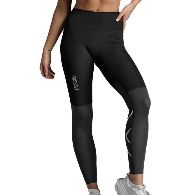 【10%OFFマジッククーポン対象】2XU(ツータイムズユー) 2025 レディース ライトスピード リアクト ハイライズ コンプレッションタイツ WA7101B-BLK／IDKブラック×インディアインク(25y7m)