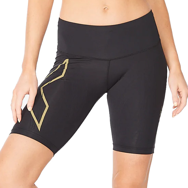 【10％OFFマジッククーポン対象】2XU(ツータイムズユー) 2022 レディース ライトスピード MCS ミッドライズ コンプレッションショート WA6593B-BLKGRF(22y8mランニング)