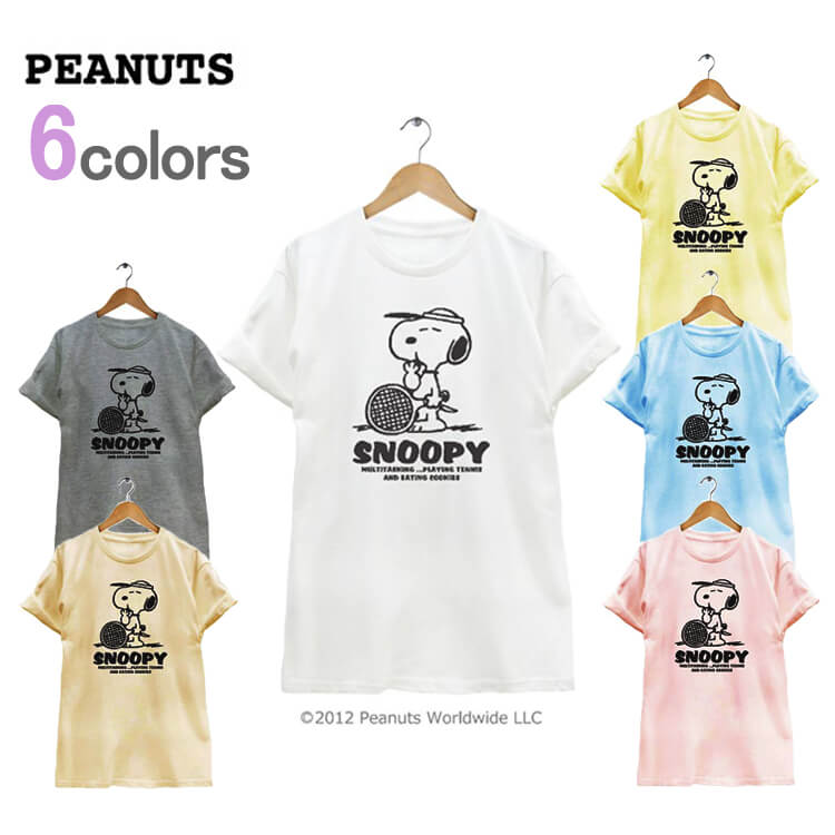 レディース スヌーピー PEANUTS テニス Tシャツ SNOOPY SN1(20y2mテニス)