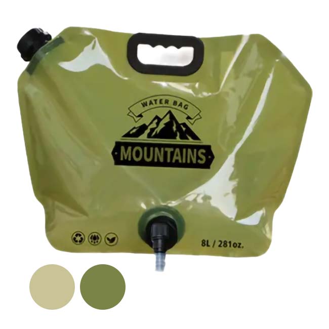 「水の確保、補給に」 アウトドア ウォーターバッグ ウォータータンク 8L 便利な蛇口付き 折りたたみ可能 コンパクト TE439954(24y10m)