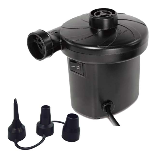 「空気の注入＆排出が可能」HAC(ハック) AC電源 エアーポンプ 3種類のノズル付属 HAC3123A-ブラック(23y6m)