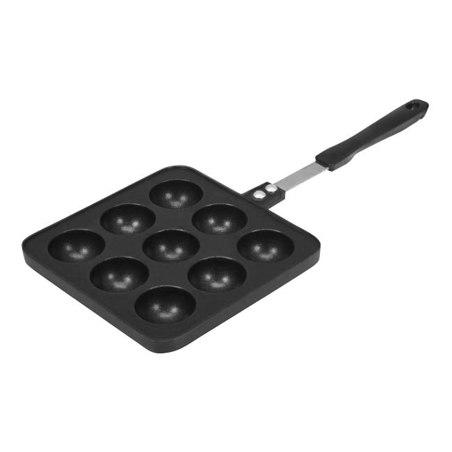 在庫処分特価】「BBQやキャンプ場で大活躍！」Montagna(モンターナ) マルチグリルプレート たこ焼き&アヒージョ 直火専用 HAC3439-ブラック(23y2m)