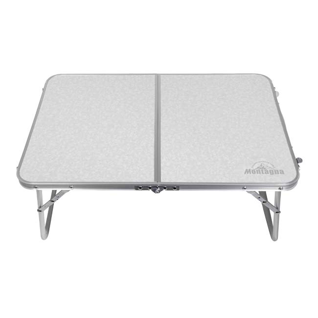 「ピクニックやBBQに」Montagna(モンターナ) 折りたたみ アルミローテーブル コンパクトサイズ HAC3451／HAC4538-ホワイト(23y2m)