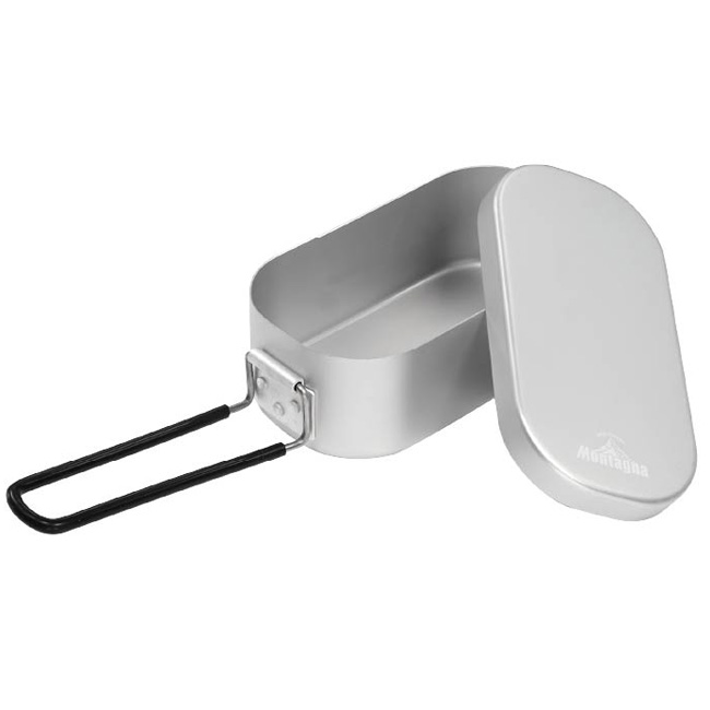 「ソロキャンプに最適」Montagna(モンターナ) 1合炊き アルミ製 ライスクッカー HAC2915-シルバー(21y10m)