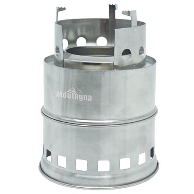 在庫処分特価】[簡単組立！簡単収納！]Montagna(モンターナ) コンパクト 焚き火ストーブ HAC2712(21y5m)