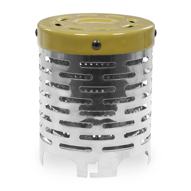 在庫処分特価】「効率のよい暖房であったまろう！」Montagna(モンターナ) アウトドア バーナーストーブ 分離型シングルガスバーナー専用 HAC3274(22y11m)